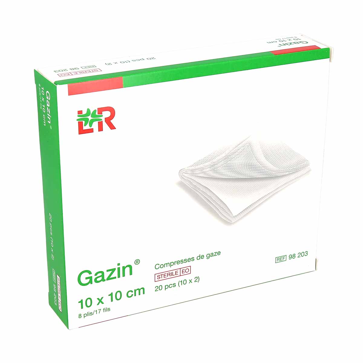 LOHMANN GAZIN COMPRESSES DE GAZE STÉRILE 10X10CM 20 PIÈCES